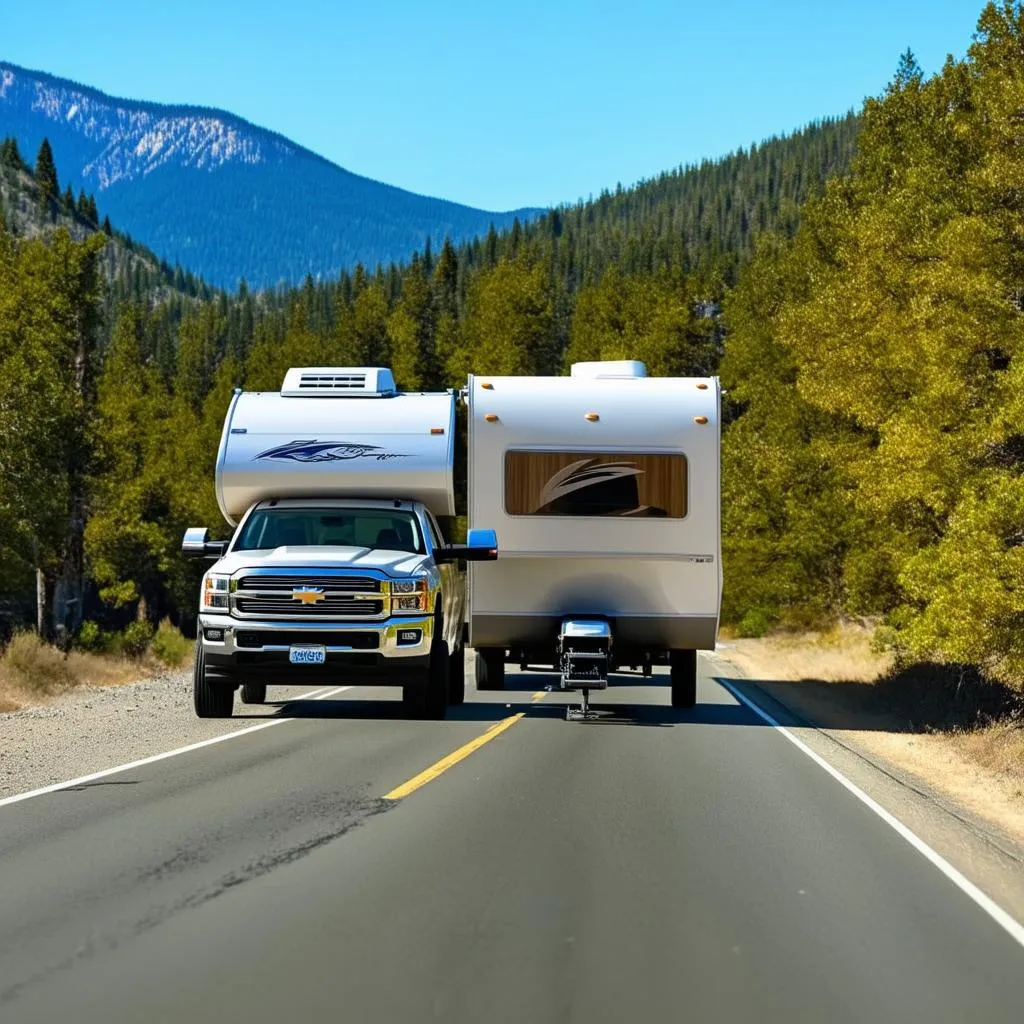 Towing a travel trailer